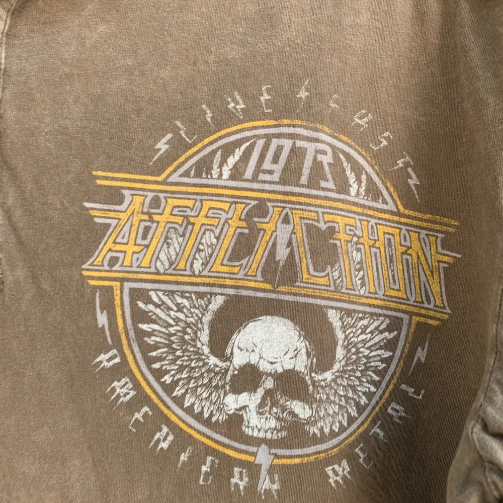 Y2K Vintage Affliction men's hooded T-shirt size XL. - Picture 5 of 10